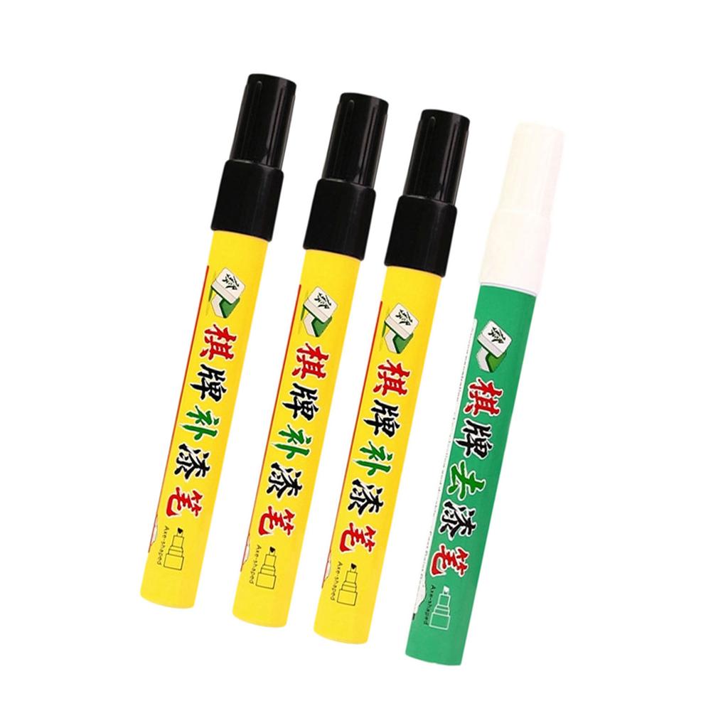 4Pcs Game Tile Repair Markers Paint Pen Set For Scratched Game Pieces And Boards Featuring Smudge Proof Waterproof Paint
