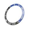 38mm Diameter Black Blue Watch Bezel Insert Base Ring White Character Ceramic GMT Wristwatch Bezel