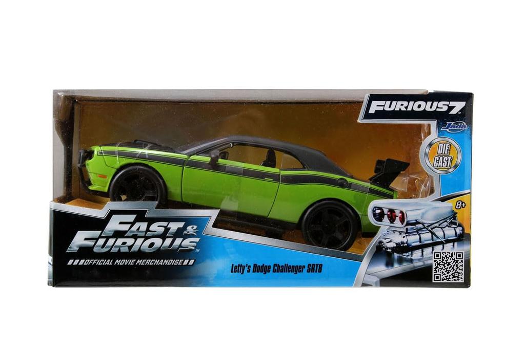 Kyosho Jada Toys Fast Furious Series Dodge Challenger Green Finished Model JADA97131 & 1/24 F&F Off-Road (Letty)