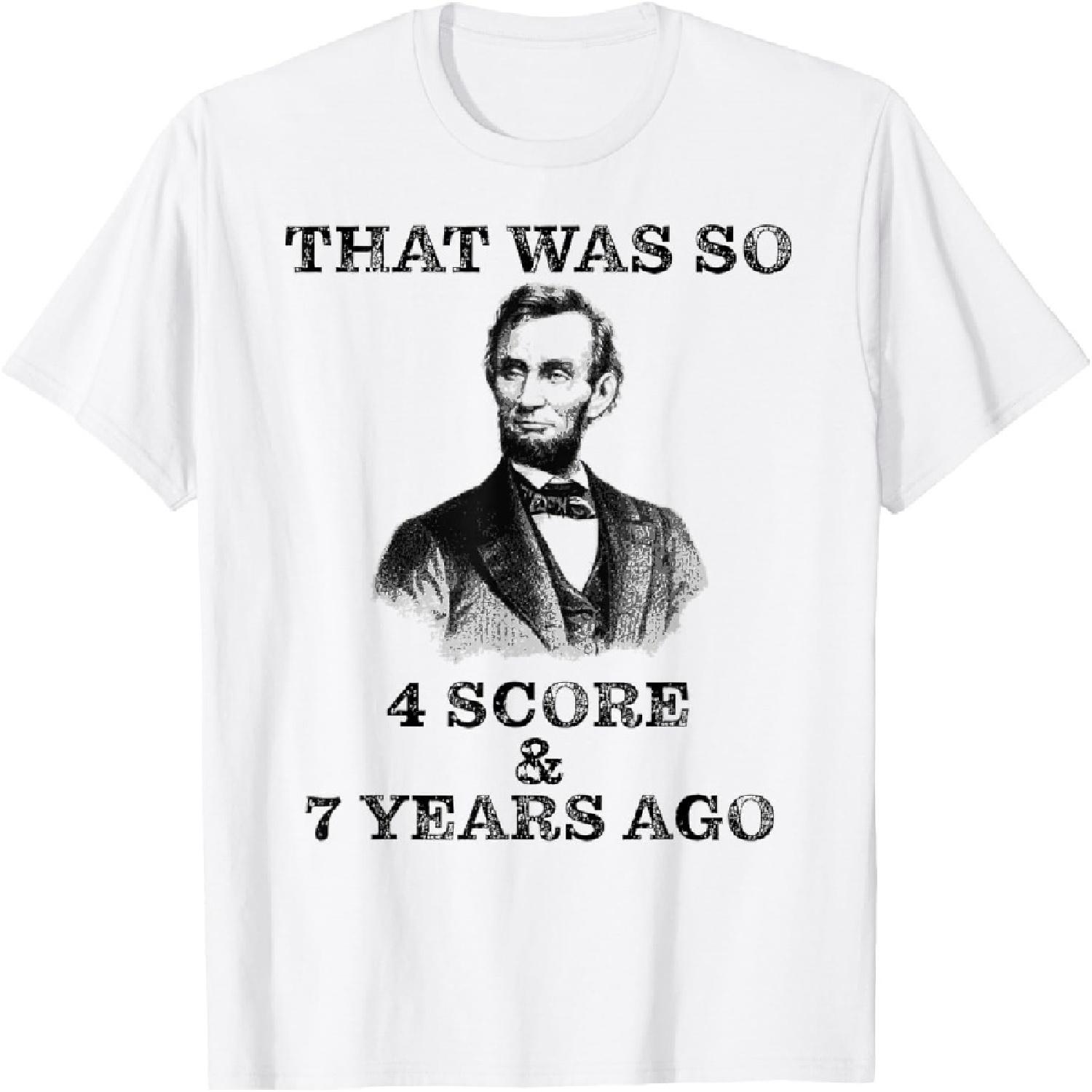 

Funny Hipster Abe Lincoln Vintage Style Distressed T Shirt XXXXXL