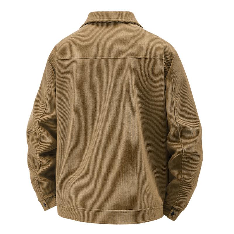 Spring and Autumn Jacket New Corduroy Japanese Retro Casual Joker Fashion Lapel Jacket.