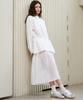 Mite Texture Block Shirts Dress_Ivory