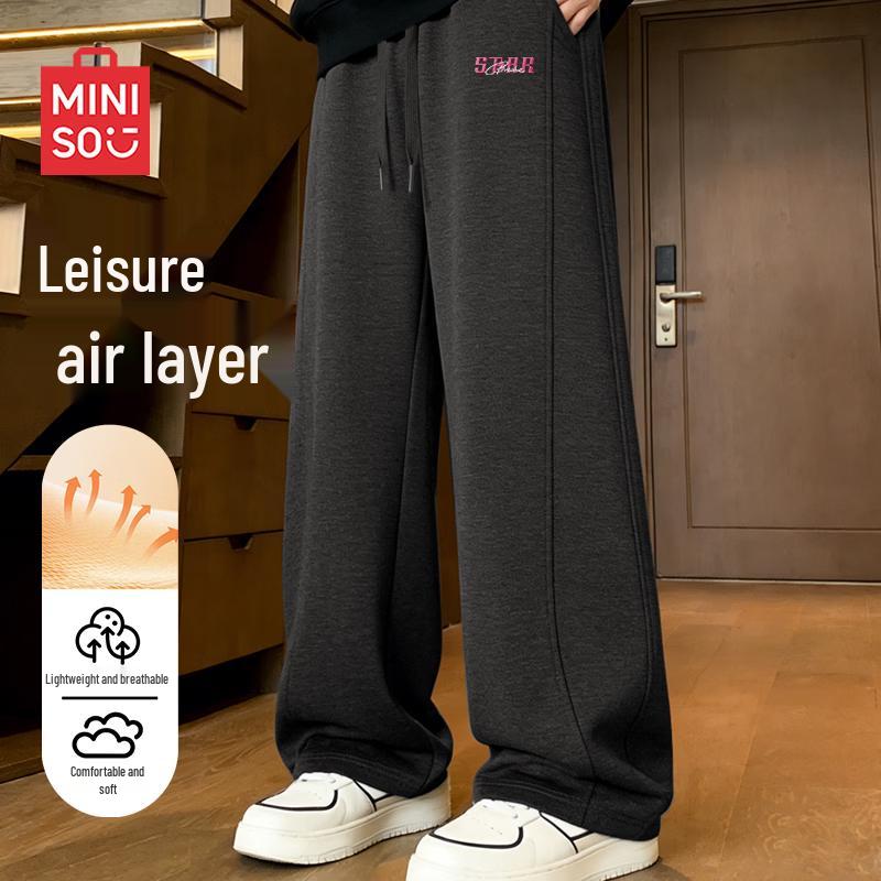 MINISO Men s Spring Autumn Casual Straight-Leg Sports Pants 4XL