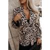 Jachete casual cu imprimeu leopard pentru primăvară și toamnă, jachete vintage cu guler crestat și dantelă, paltoane elegante pentru femei, sacou elegant slim fit, cu imprimeu floral pentru femei 26159