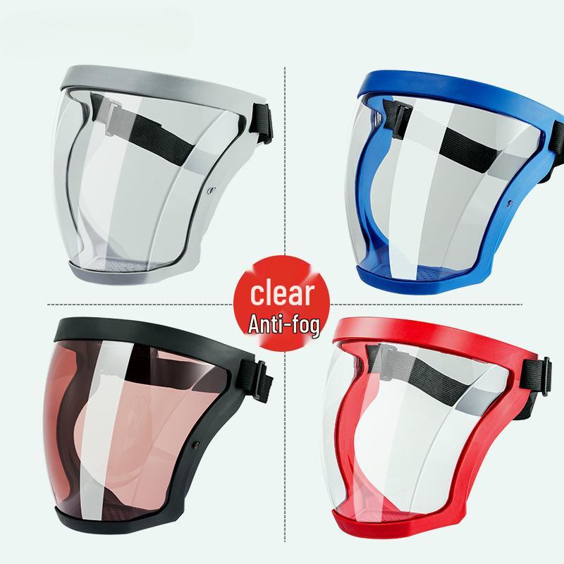 Full Face Shield for Pesticide Spraying, Industrial Grinding, Cutting, Anti-Fog, Dustproof, Oil Smoke Protection, High Transparency.