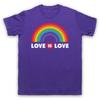 Love Is Love Lgbt Gay Pride Rainbow Equal Rights Heart Mens And Womens T-Shirt