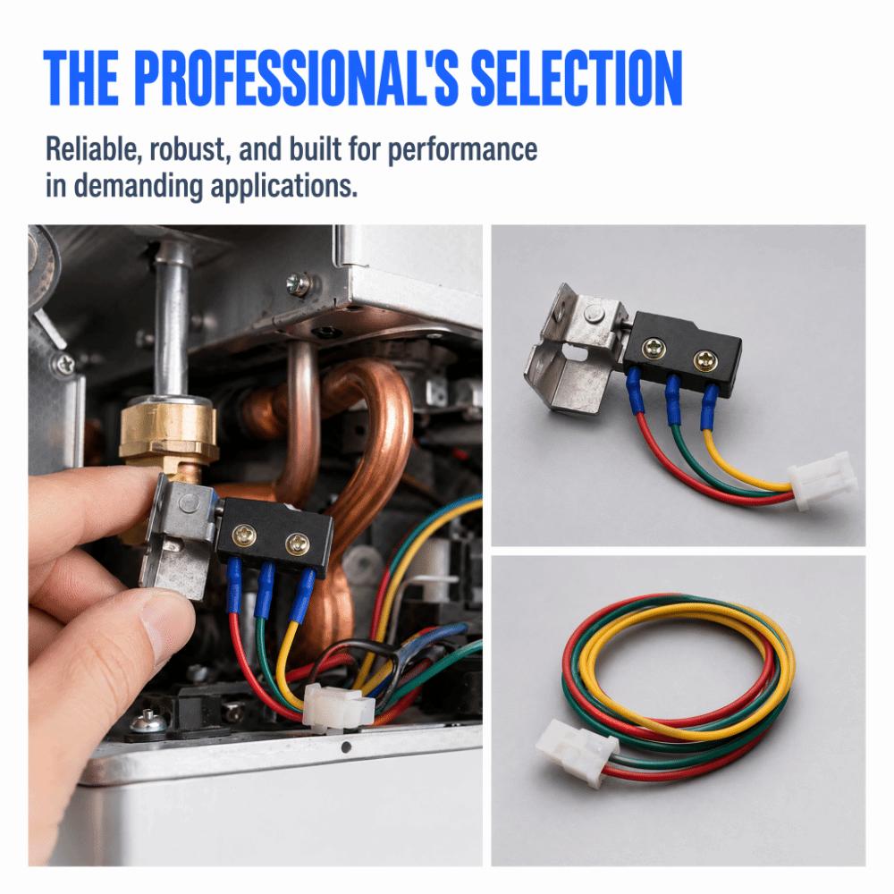 With Bracket Micro Switch With Bracket Black Gas Water Heater Switch Water Valve Switch  For Boiler