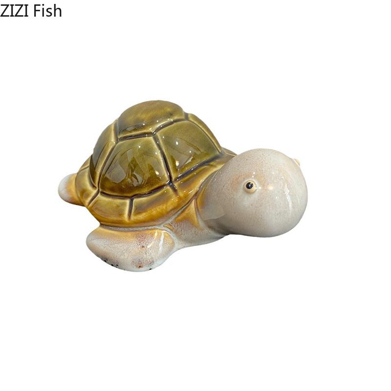 Cute Cartoon Little Turtle Statue Decorativ Tray Desk Decoration Ornaments Creative Turtle Sculpture Room Aesthetic Decor