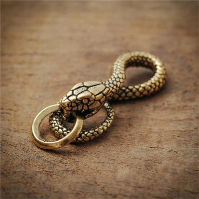 2Pcs Antique Bronze Snake Statue Miniature Figurines Copper Animal Desk Decorations Ornaments Brass Crafts