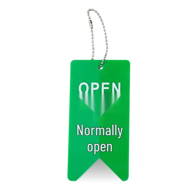 Acrylic Double-Sided Normally Open Valve Tag