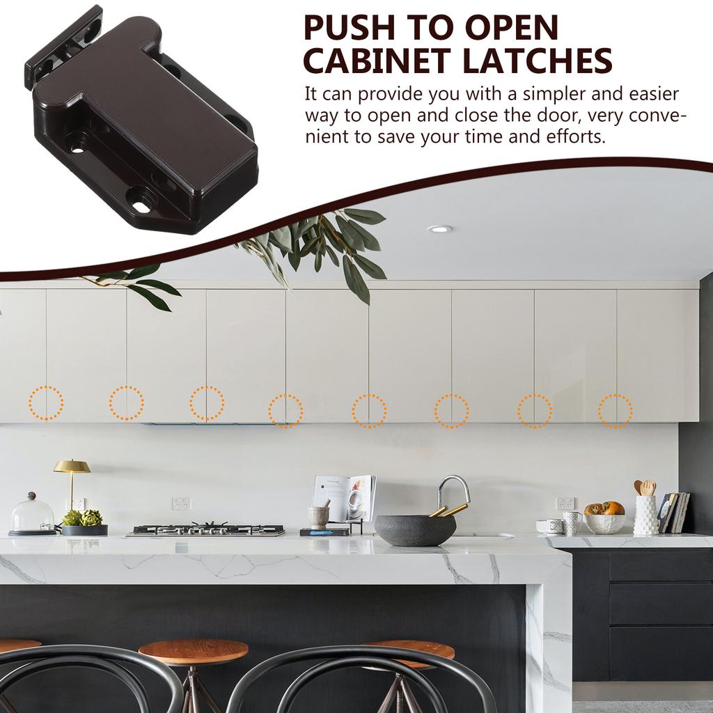 5Pcs Push To Open Latch for Cabinet Door Self-Locking Rebound Mechanism Suitable Kitchen Bedroom Cupboard Without Handles