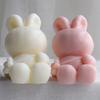 Flower Rabbit Chocolate Silicone Molds Manual Desktop Decor Gypsum Candle Mold