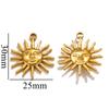  3pcs/Lot Vintage Stainless Steel Smiley Sun Moon Pendant Stainless Steel DIY Pendant Necklace Handmade Accessories