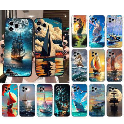 Capa de telefone para barco à vela para iPhone Samsung Galaxy Redmi Xiaomi Oppo OnePlus Note SA 7 8 9 10 11 12 13 14 20 21 22 23 53 54 Pro Max Plus Ultra