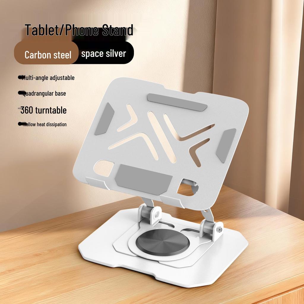 360° Rotating All-Metal Laptop & Tablet Stand with Folding Cooling Feature