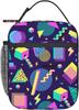 Geometric Shapes 80s 90s Memphis Lunch Bag Tote Bag Insulated Lunch Box For Office Travel Picnic Beach