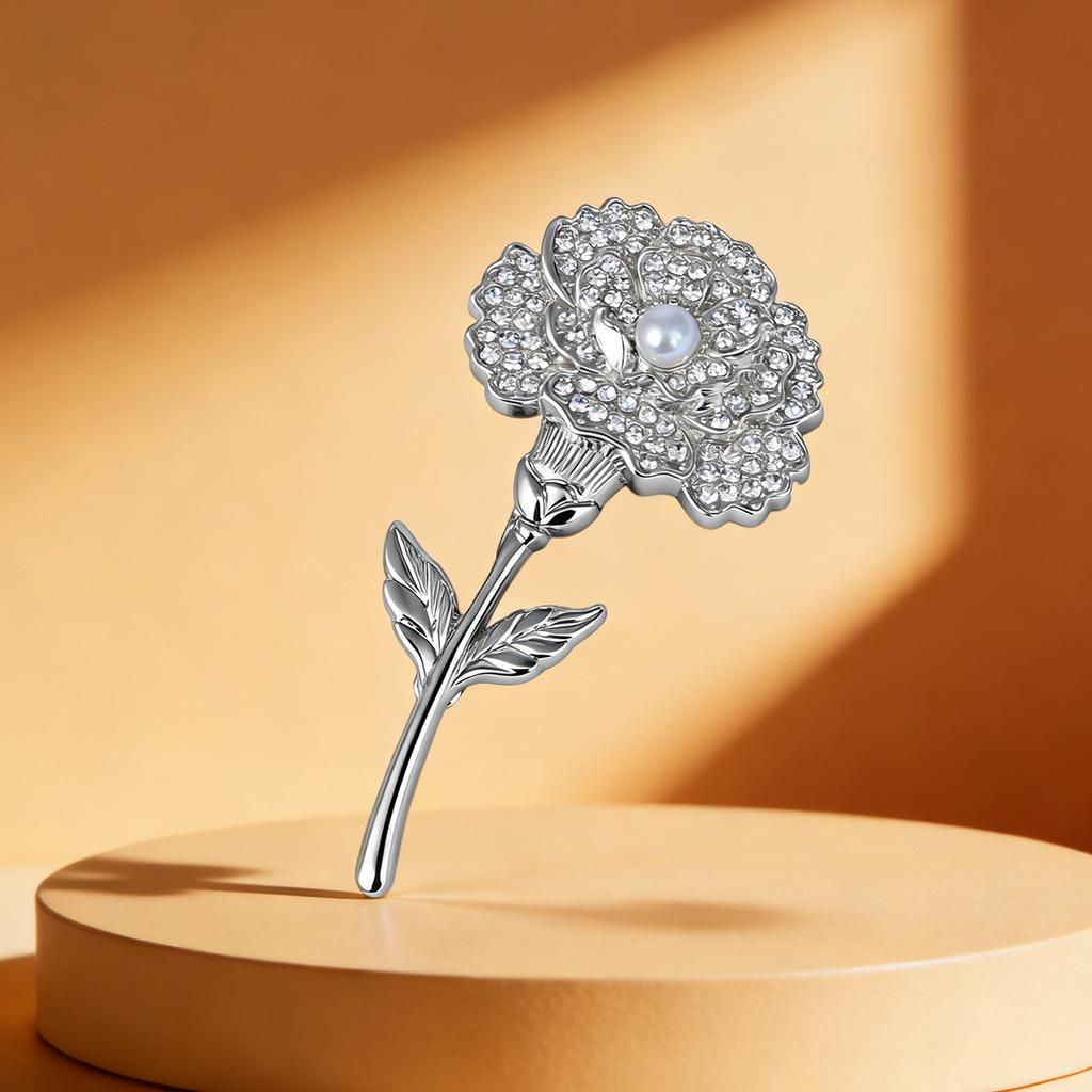 Carnation brooch women's high-end exquisite Mother's Day gift design flower corsage accessories