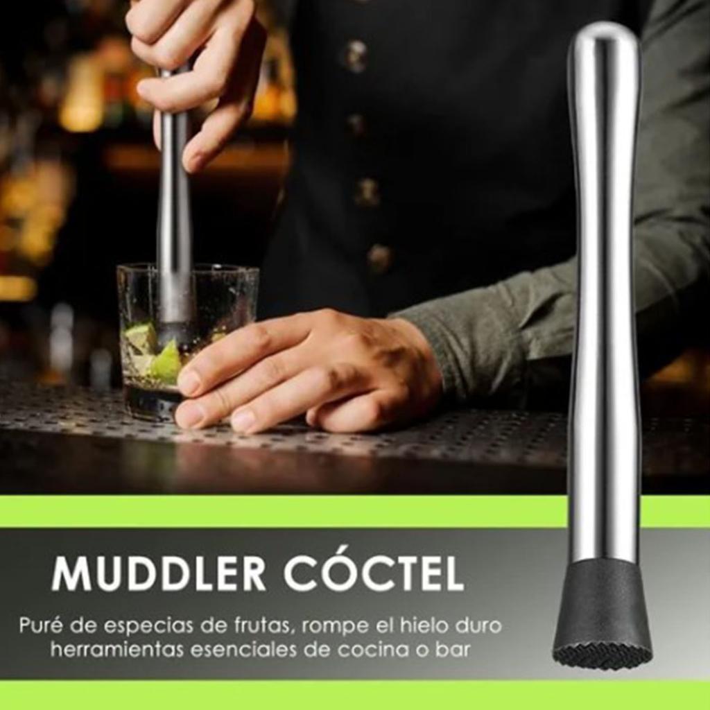 Cocktail-Rührlöffel, Stößel und 15 ml 30 ml Jigger Edelstahl Barwerkzeug-Set für Zuhause
