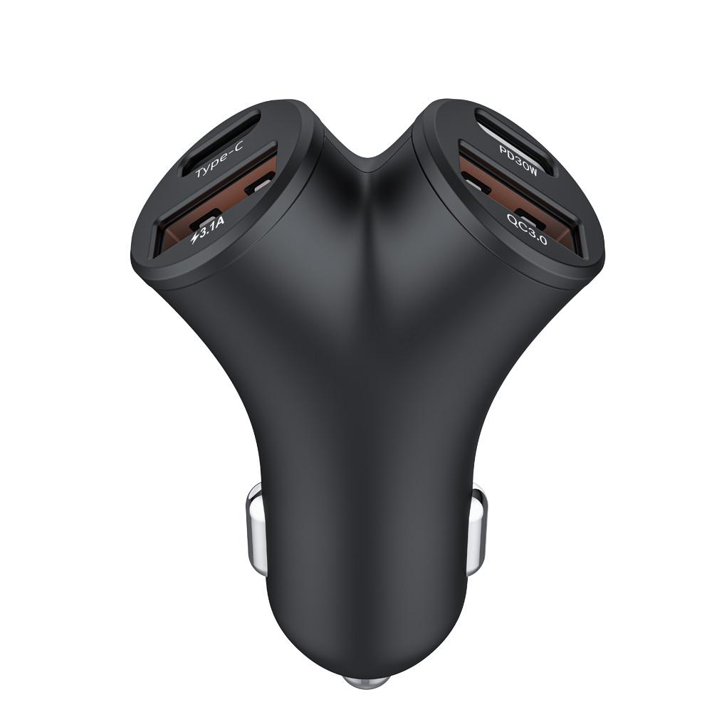 Fast Charger 4 Ports PD USB 240W Super Car Charger Phone Type-C Adapter Quick Charging in Car for iPhone 14 15 Pro/Max Samsung