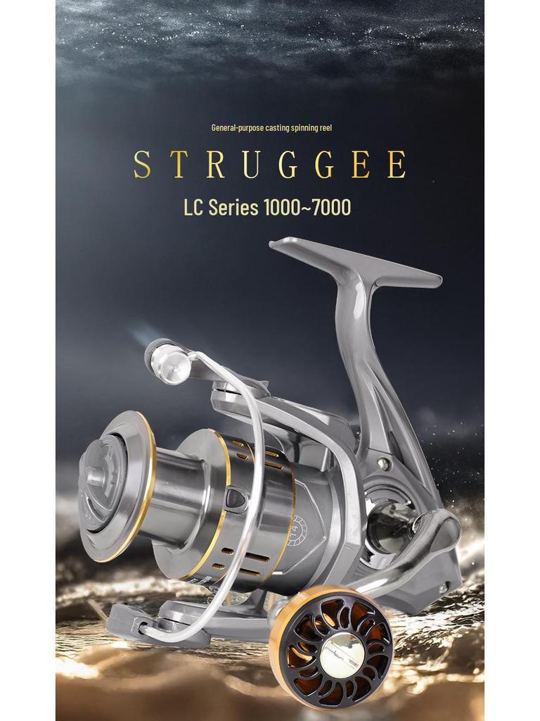 Large Capacity All-Metal Spinning Fishing Reel with Increased Beveled Spool
