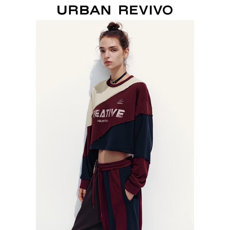 UR Retro Color Block Letter Sweatshirt