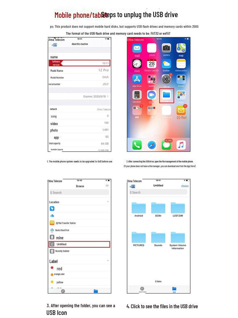 Metall-OTG-Kartenleser für TF/SD-Karten, kompatibel mit Apple-, Android-, Typ-C- und USB 2.0-Geräten