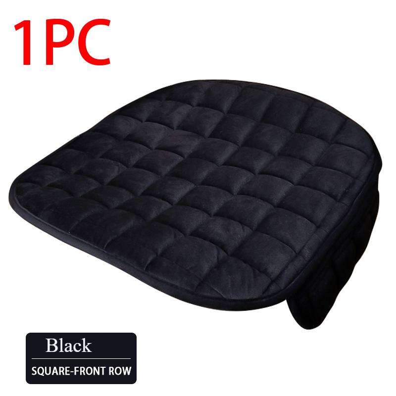 

Autumn and Winter Car Seat Cushion Short Plush Plaid Thickened Warm Three-piece Seat Cushion No Backrest Front Row Back