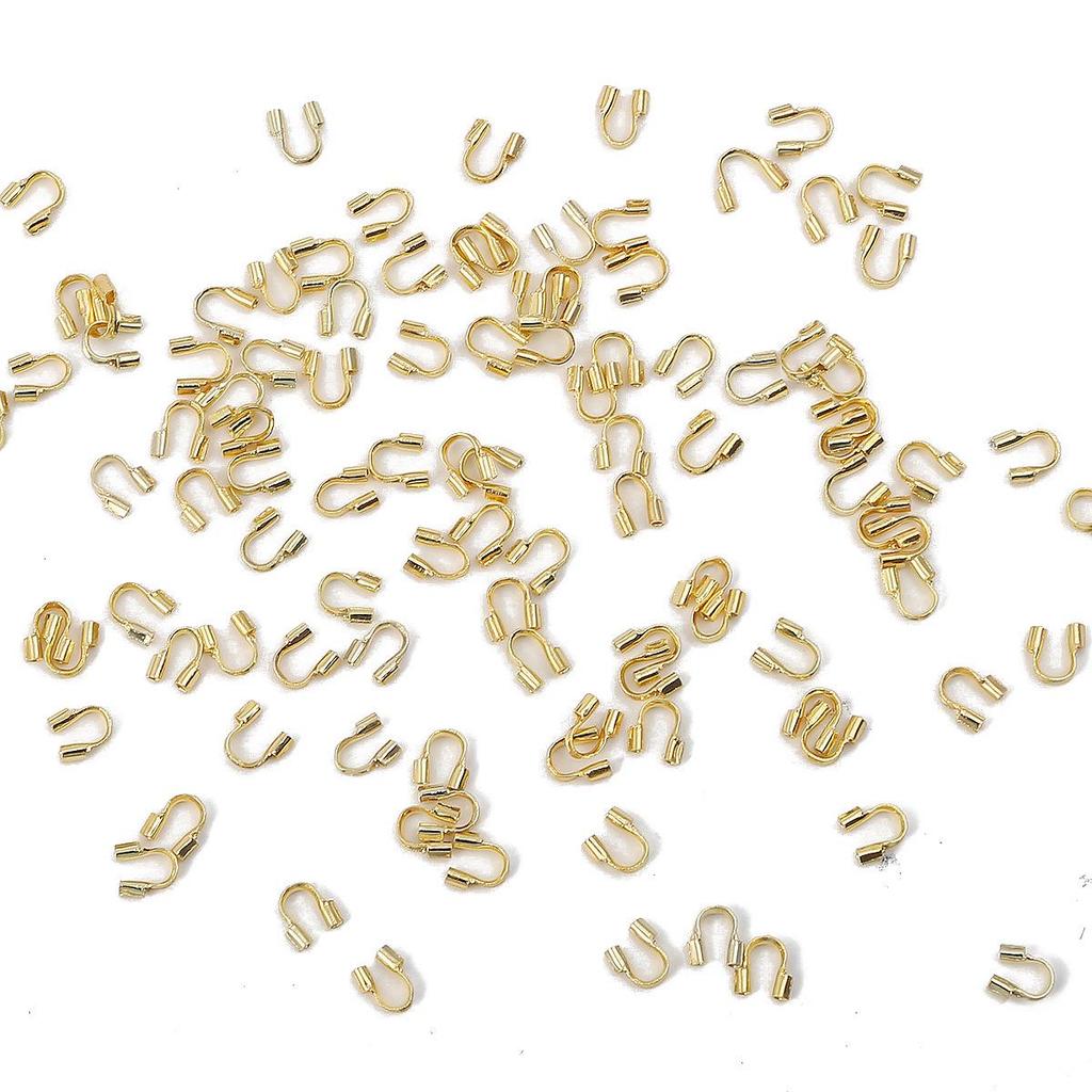 Iron U-Shaped Tail Buckles, 100 Pack - DIY Jewelry Making for Necklaces & Bracelets