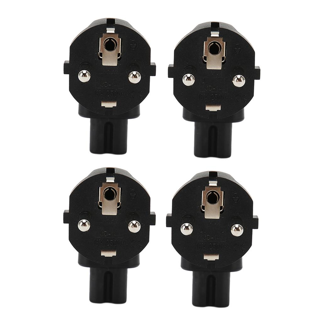 4pcs EU4.8MM To IEC320 C7 Power Adapter Universal Standard Computer Power Adapter