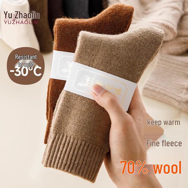 Yuzhaolin Women s 70% Merino Wool Thermal Mid-Calf Socks M