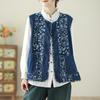 2024 Ethnic Style Printed Sleeveless Vest - Japanese Versatile Loose Fit