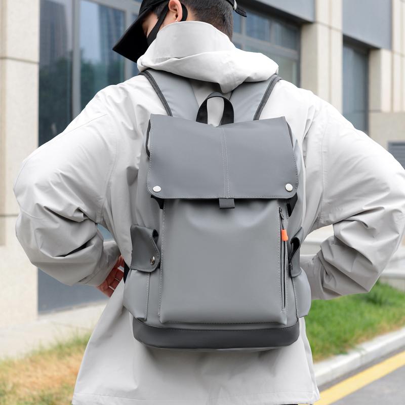 Minimalist Waterproof Backpack with Front Zipper Pocket Laptop Compartment Men's and Women's Urban Style Bag