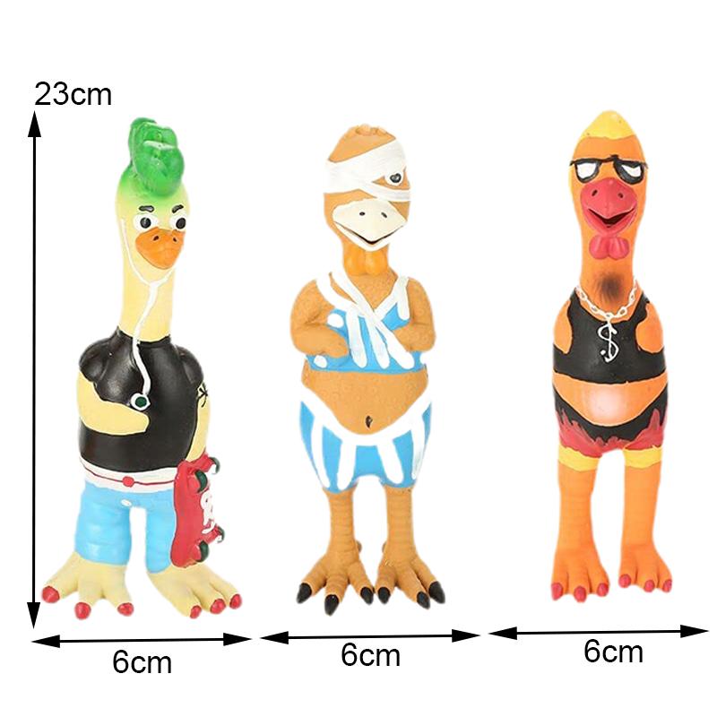 Στριγγλιστά Λαστιχένια Παιχνίδια Σκύλου Σκύλος Λατέξ Παιχνίδι Μασήματος Κοτόπουλο Ζώο Ανθεκτικό στο Δάγκωμα Κουτάβι Παιχνίδι με Ήχο Αξεσουάρ Σκύλου Για Μικρό Μεσαίο Μεγάλο Σκύλο