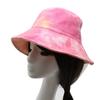 Hat Women'S Tie-Dye Bucket Hat Summer Foldable Double-Sided Basin Hat Couple Sunscreen Visor