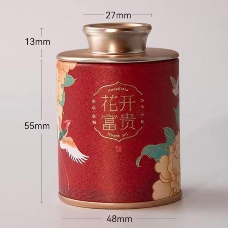 Solid Mini Empty Tea Tin Can Household Green Black Tea Sealed Jar Portable Travel Small Tea Packaging Box Mini Sealed Paper Ca