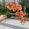 10pcs Phalaenopsis Orchids Artificial Flowers EVA Material 9 Heads Fake Orchid Stems for Wedding Home Decor Outdoor Photography