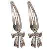 Ästhetische Schleifen-Haarnadel Metall-Entenschnabel-Klammer Haarnadeln Französische Seitenklammer 2000er Jahre Haarklammer Haarstyling-Accessoire für Damen