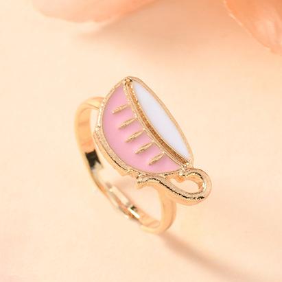 

12Pcs Small Animal Fruit Series Cartoon-shaped Alloy Open Ring Children s Ring