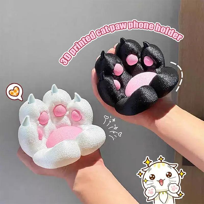 1Pc Creative Cat Claw Decoration Cute Cartoon Desktop Small Ornaments Mobile Phone Holder 3D Printing Crafts