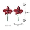 Enamel Design Red Flower Earrings Big Flower Fairy Earrings Vintage Jewelry Accessories  Women