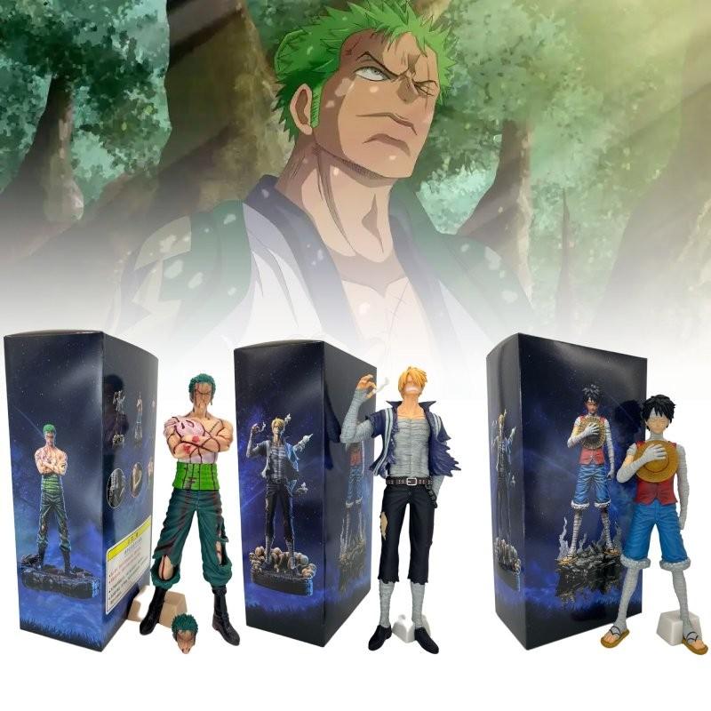 Piece Serious One Wound Luffy Sanji Zoro Toy Model Christmas Gift Desktop Decor