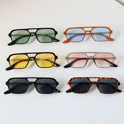 New Vintage Metal Frame Square Sunglasses For Women Men Brand Rectangle Cool Sunglasses Polygon Sun Glasses UV400 Eyeglasses