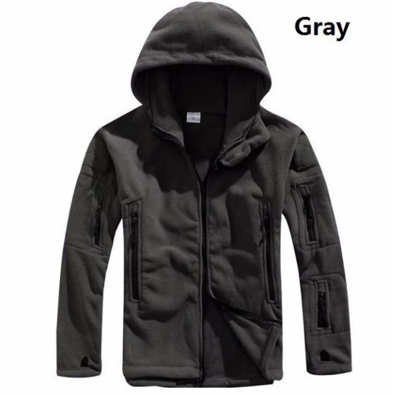 Winter Fleece Jacket Men Warm Polar Outdoor Hoodie Coat Pocket Casual Full Zip Sport Hiking Jacket