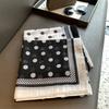 110*110cm Light Thin Square Scarf Polka Dot Silk Headscarf Fashion Beach Headscarf  for Women Girls