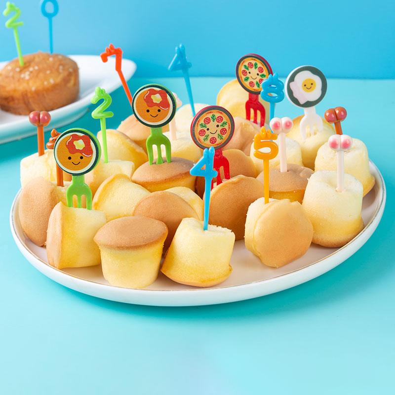 Cartoon Obst Gabel Set Twisted Party Buffet Dessert Essen Cocktail Sandwich Stick