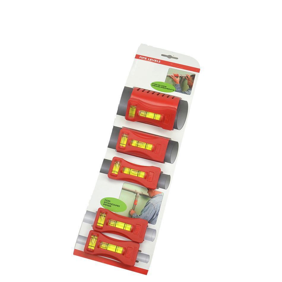 5 Stück Rohrwasserwaage Hohe Genauigkeit Säulengrößenmessanzeige Vertikal Horizontal Doppelblasen-Messwerkzeuge