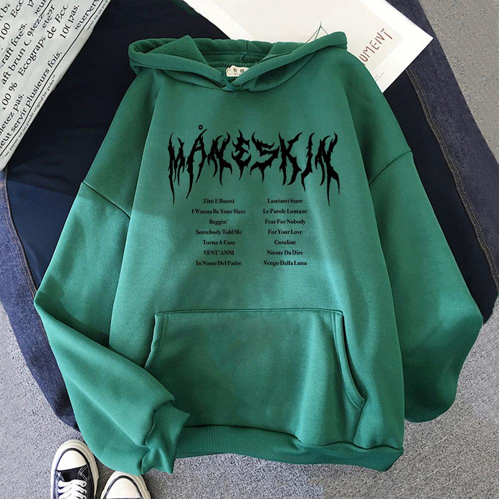 Maneskin Unisex Streetwear Hoodie Men's Hooded Sweatshirts Branded Men's Clothing Fashion Oversized Hoodies Women Tops Clothes