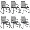 Vidaxl 7-Piece Garden Furniture Set, Black, PVC Rattan