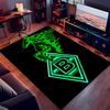 1pc Borussia Monchengladbach Logo Print Area Rug - Soft,Washable Non-Slip Indoor Mat for Office Chairs,Living Room,Home Office Decorative Rug