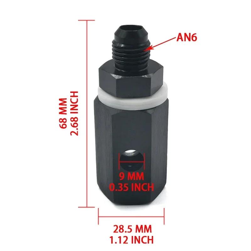 Aluminum 6AN 8AN 10AN Male Fuel Cell Tank Rollover Vent Valve Black With Valve Exhaust System Auto Parts AN6